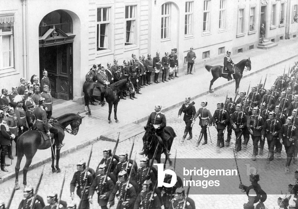 March of the 1st Guard Regiment, 1901 (b/w photo)