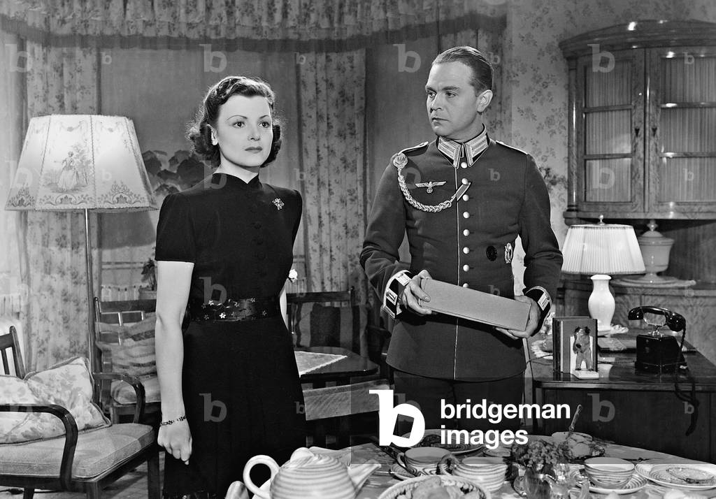 Maria Andergast and Gustav Froehlich in 'Sechs Tage Heimaturlaub', 1941 (b/w photo)