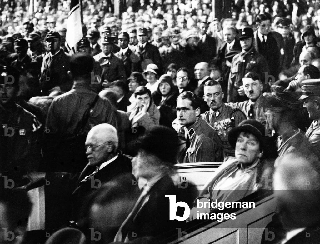Adolf Hitler at Circus Krone, 1929 (b/w photo)