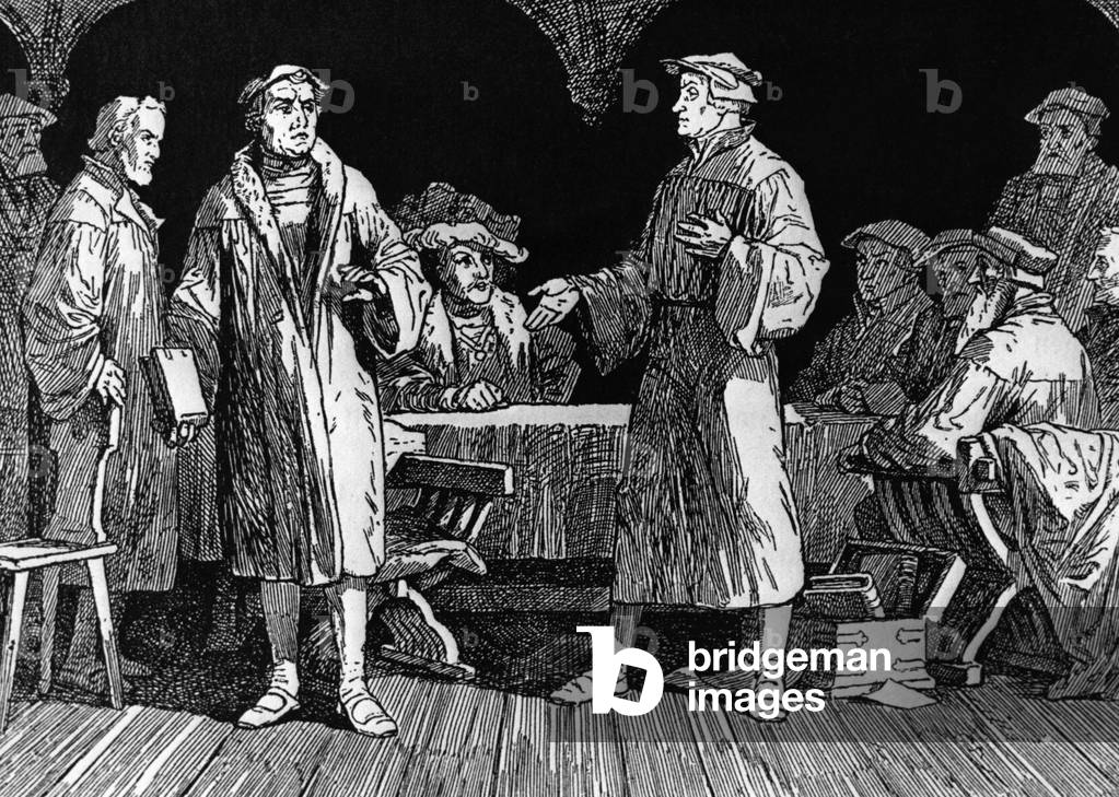 Martin Luther and Ulrich Zwingli, 1529