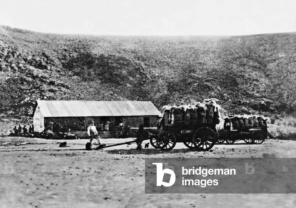 Farm house in German South-West Africa (b/w photo)