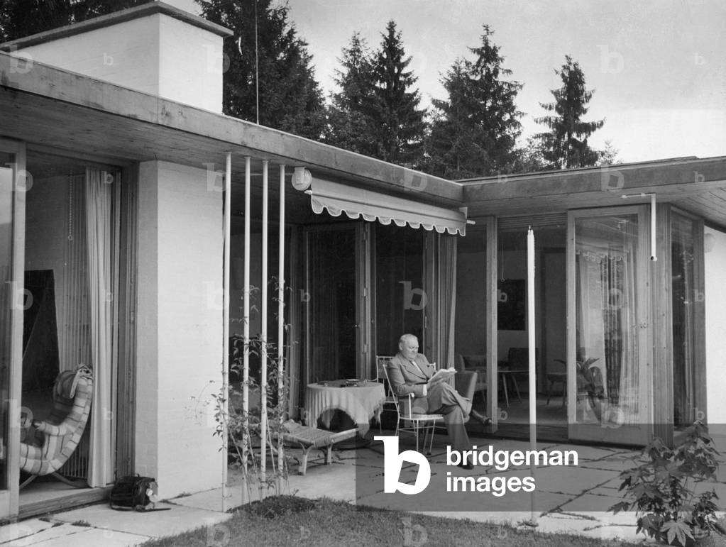 Ludwig Erhart in Gmund am Tegernsee (b/w photo)