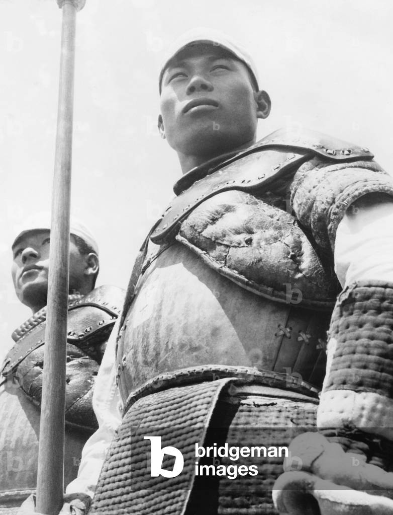 Japanese soldiers during an exercise, 1935 (b/w photo)