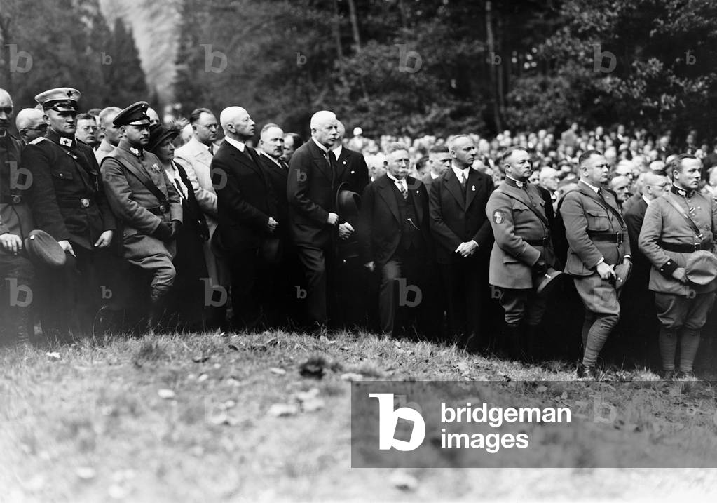 Alfred Hugenberg at the Harzburg meeting, 1931 (b/w photo)