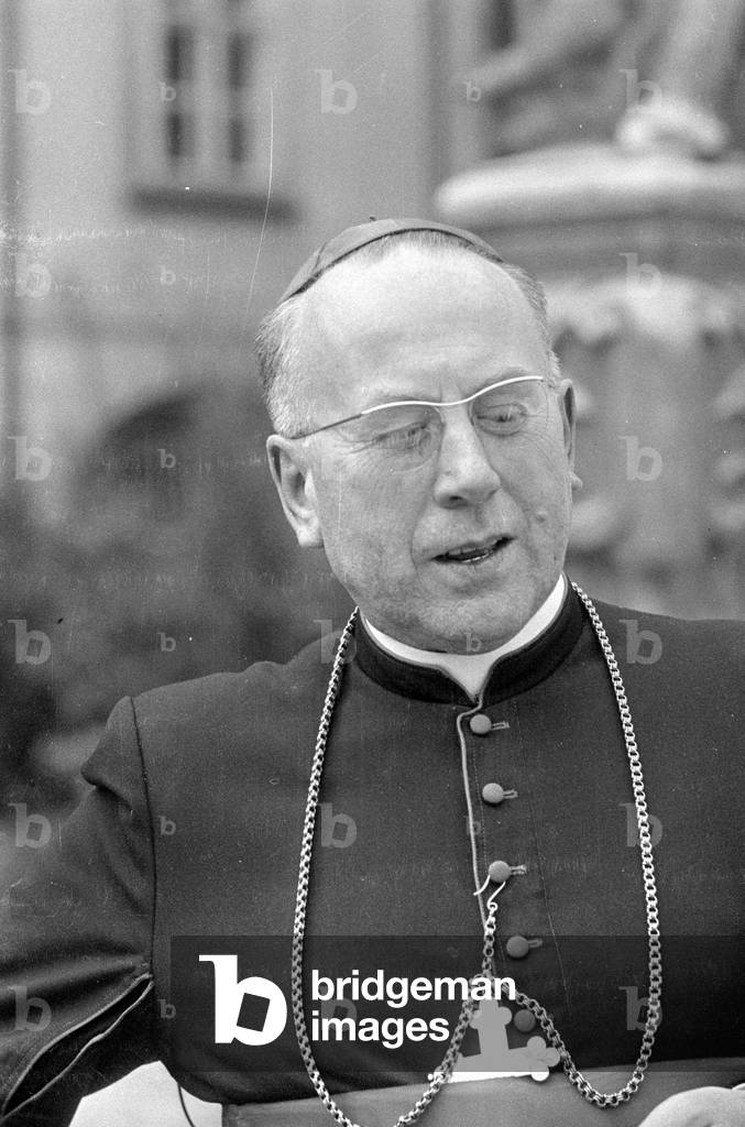 Cardinal Franz Koenig, 1963 (b/w photo)