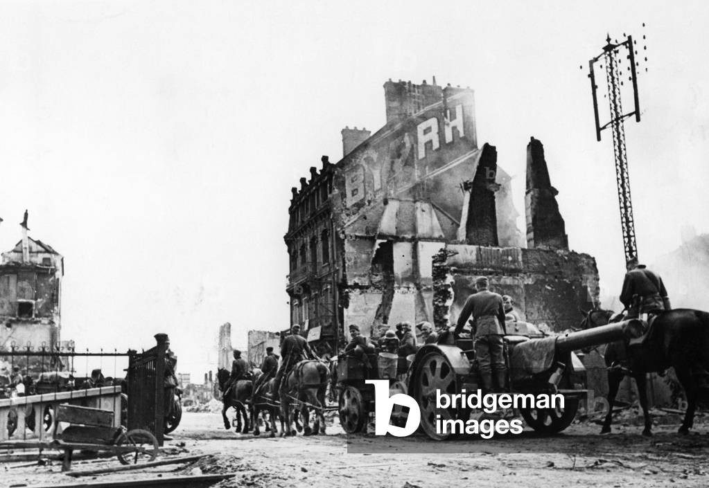 The advance of German artillery in France, 1940