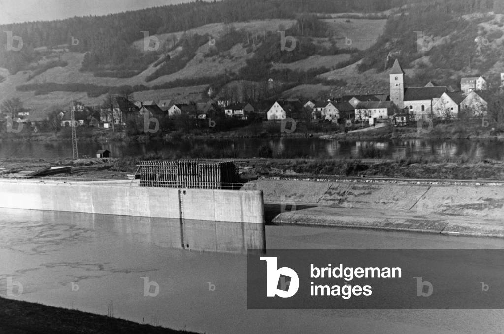 Rhine-Main-Danube Canal - 1945 to 1992 (b/w photo)