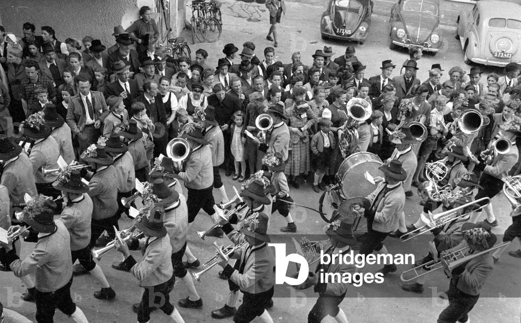 The Gauder Fest in Zell am Ziller, 1952 (b/w photo)