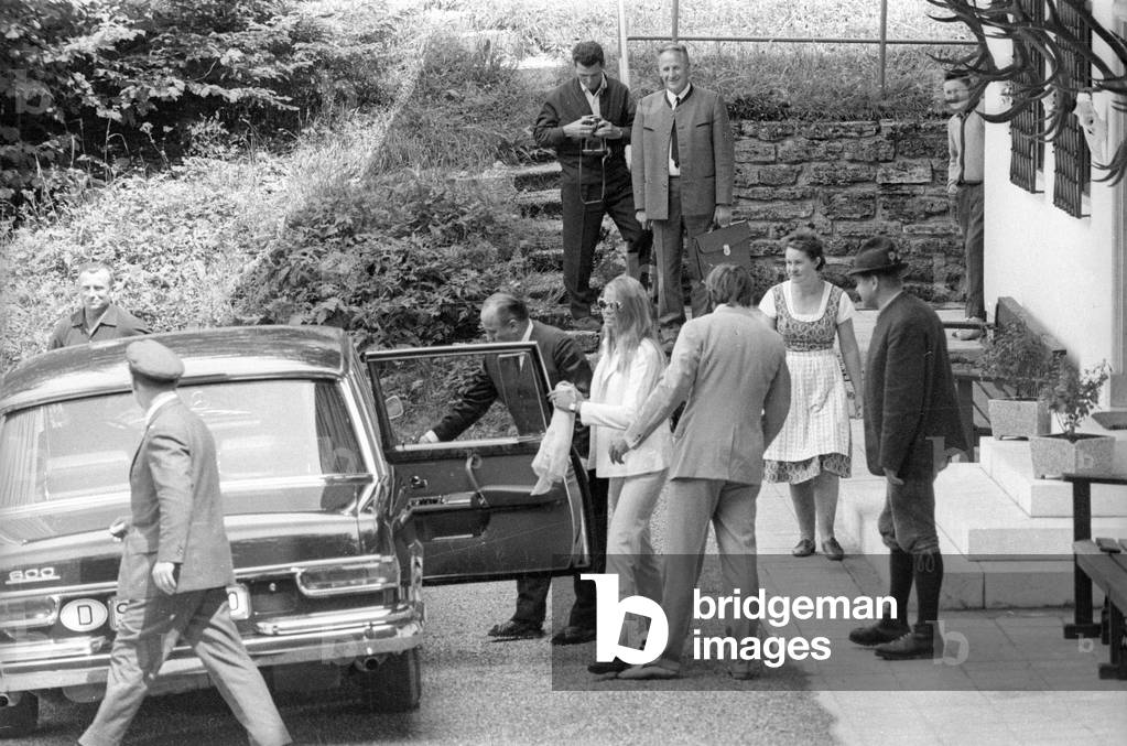 Brigitte Bardot and Gunter Sachs, 1966 (b/w photo)