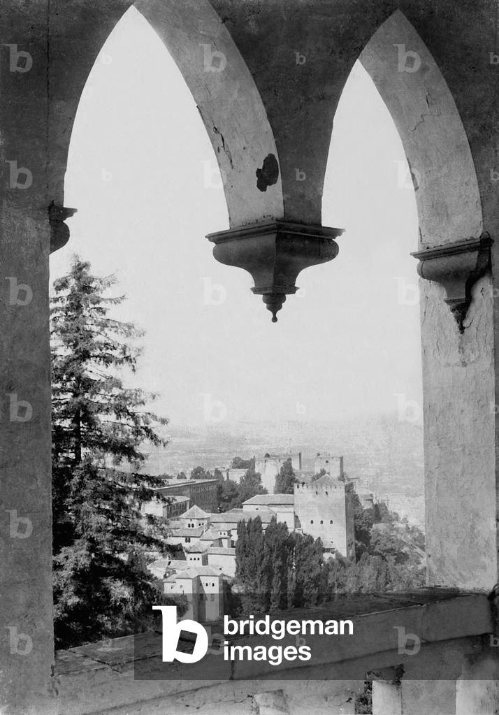 Views of the Alhambra, 1905 (b/w photo)