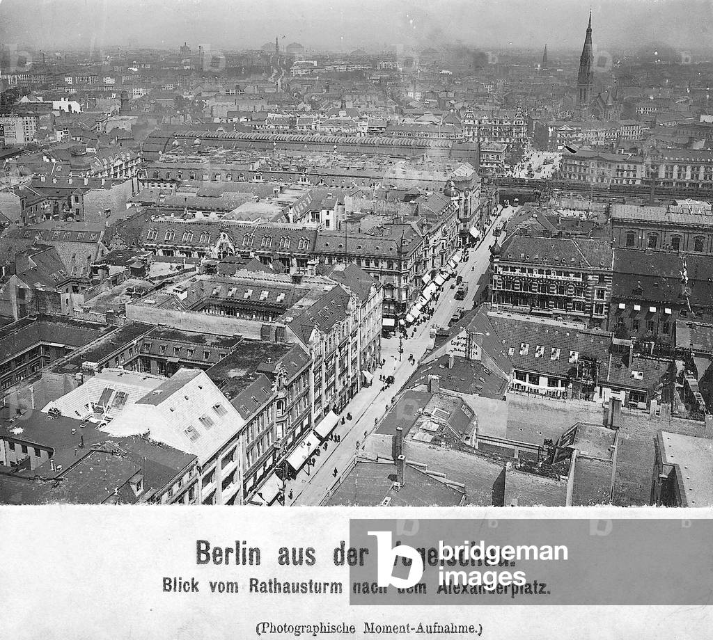 Koenig Street in Berlin, 1908 (b/w photo)