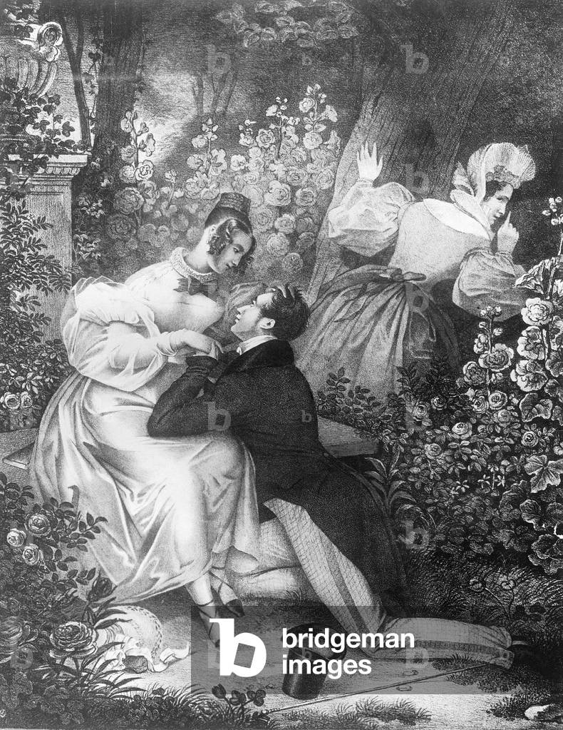 Couple in the 19th Century (b/w photo)