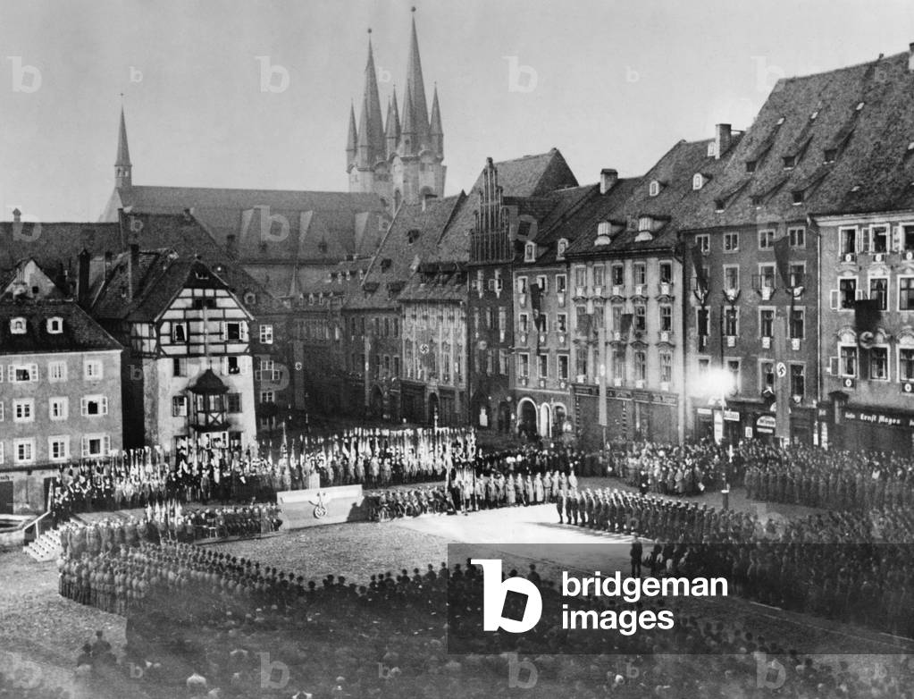 Rally at the market place of Cheb, 1943