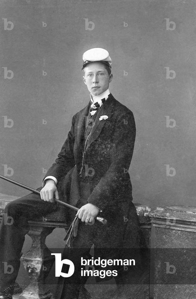 Wilhelm of Prussia as a student, 1902 (b/w photo)