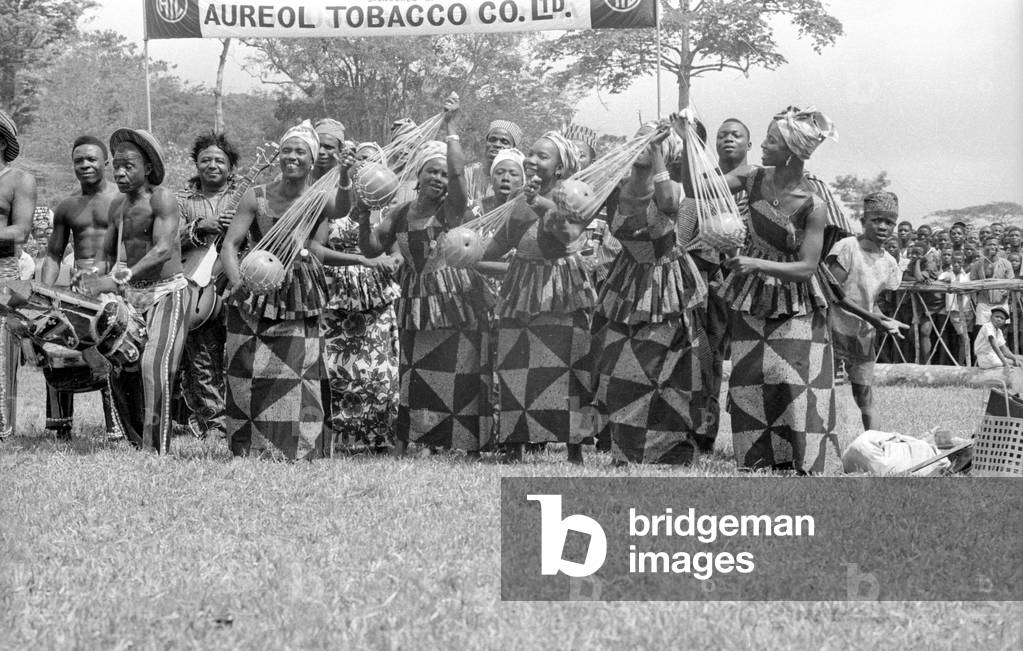 Music band in Sierra Leone, 1965 (b/w photo)