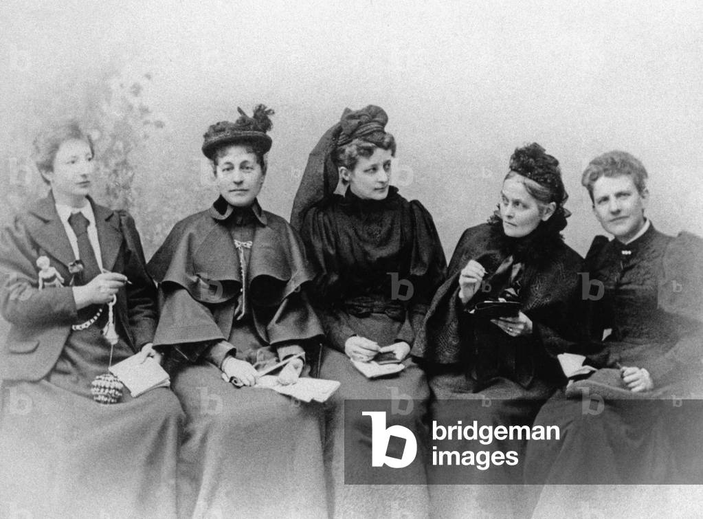 Women's rights activists, c.1900 (b/w photo)