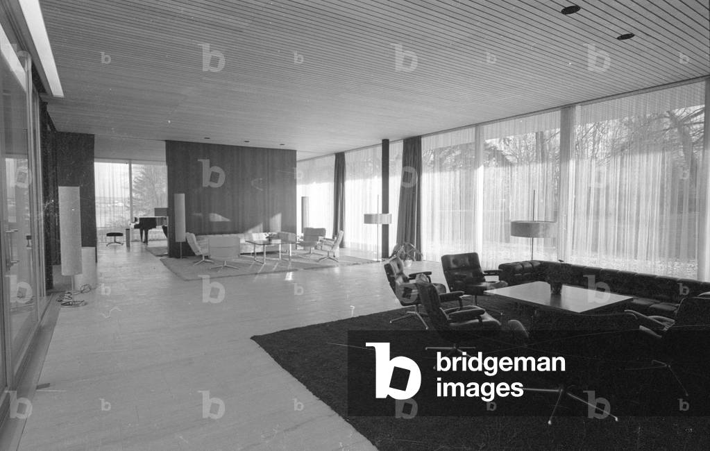 The Chancellor's Bungalow in Bonn, 1964 (b/w photo)