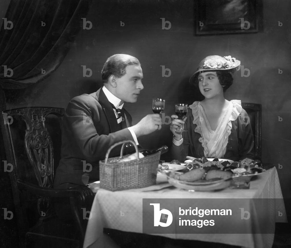 Paul Hartmann and Hella Moja in 'Des Lebens Wuerfelspiel', 1925 (b/w photo)