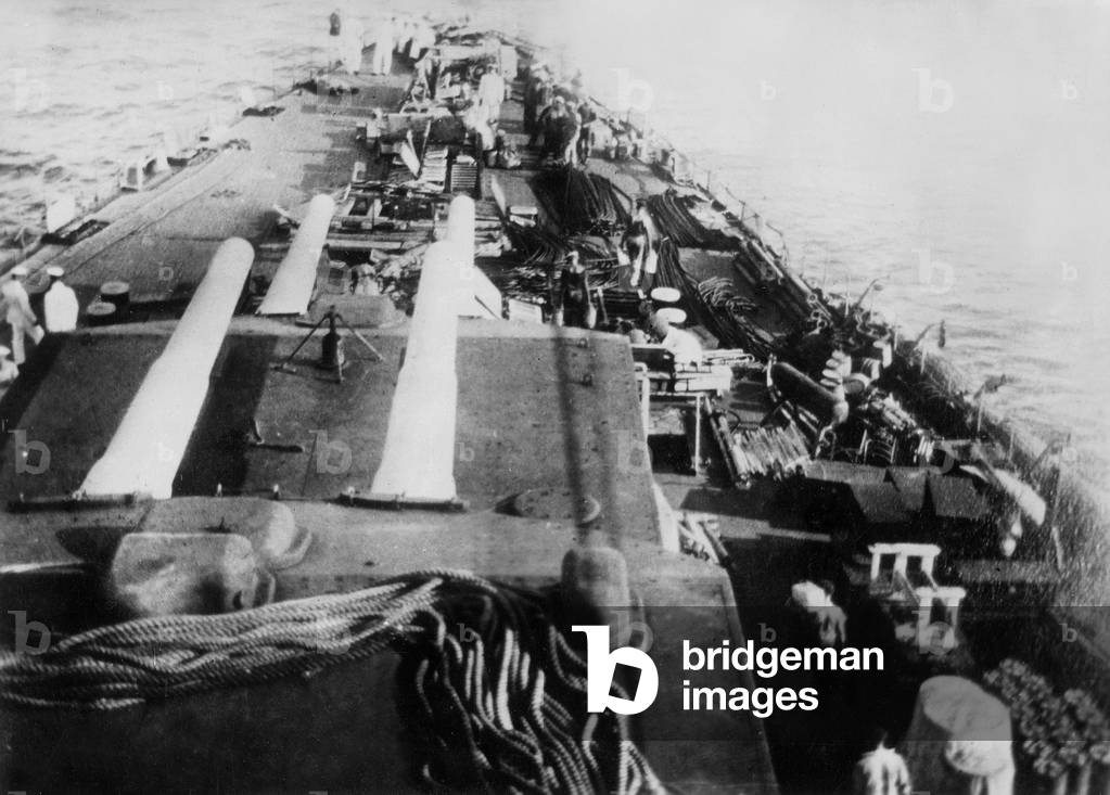 German armored cruiser SMS Goeben, 1914 (b/w photo)