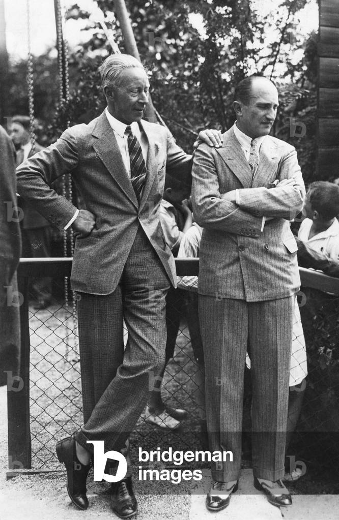 Crown Prince Wilhelm of Prussia as a spectator at the Davis Cup, 1930