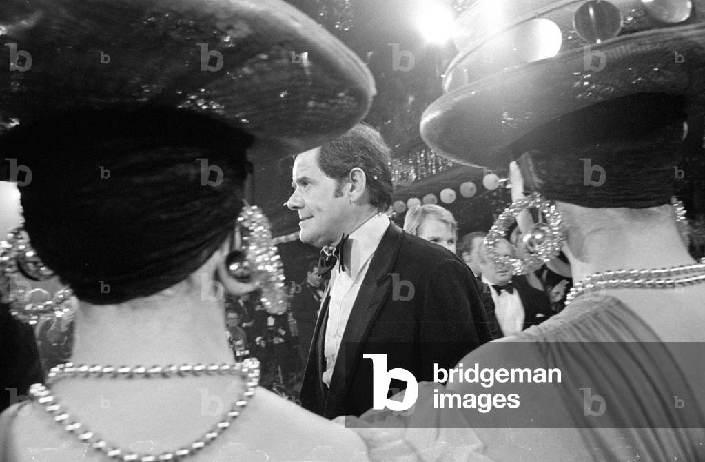 Walter Giller at the German Film Ball in Munich, 1974 (b/w photo)