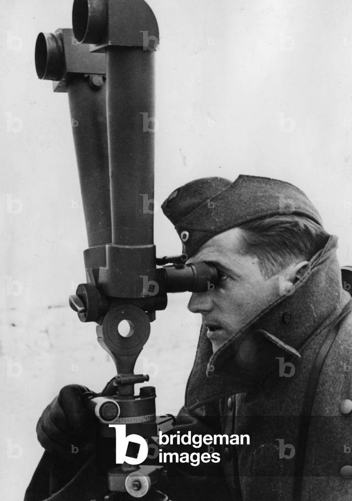 Observation post on the Atlantic Wall (b/w photo)
