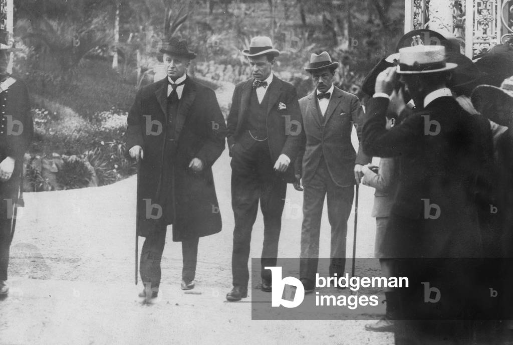 Lord George Nathaniel Curzon at the conference of San Remo, 1920 (b/w photo)