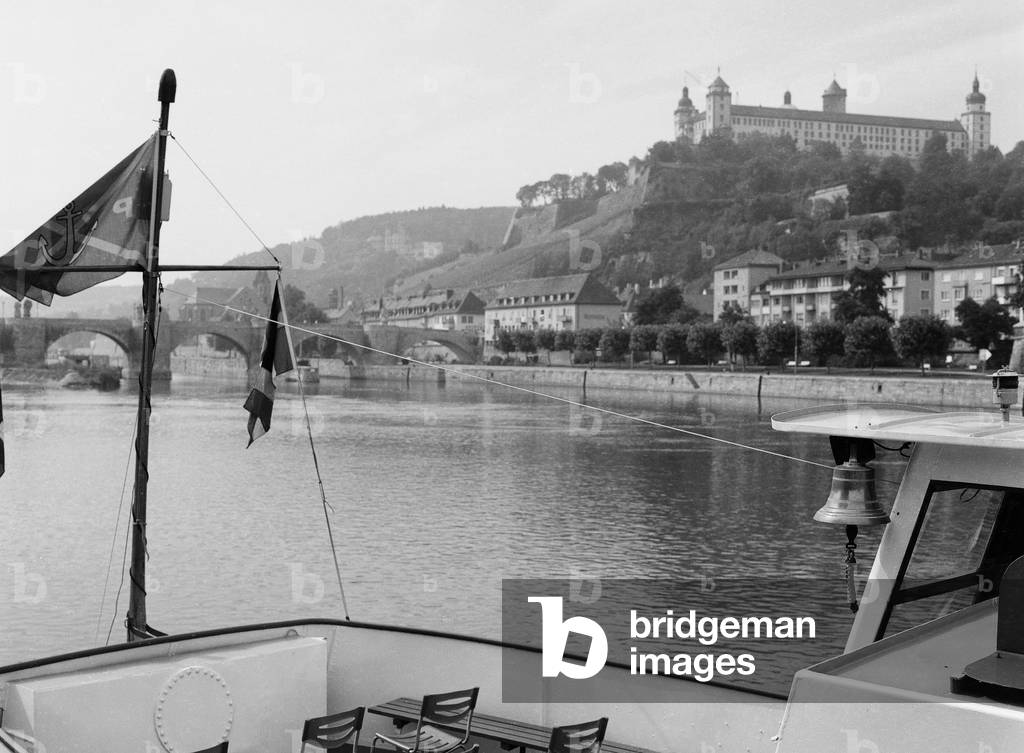 Fortress Marienberg in Wuerzburg, 1977 (b/w photo)