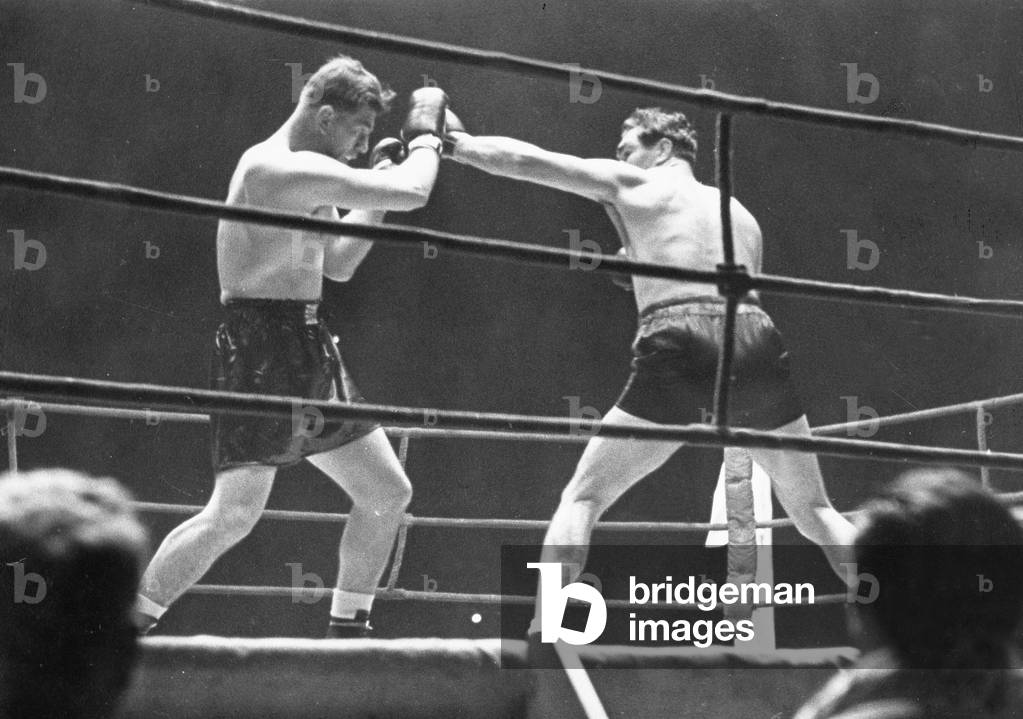 Max Schmeling against Steve Dudas, 1938 (b/w photo)