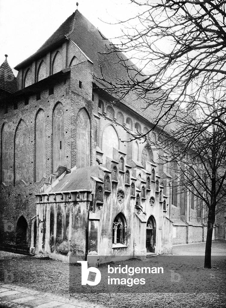 Chapel at the cathedral in Koenigsberg. (b/w photo)