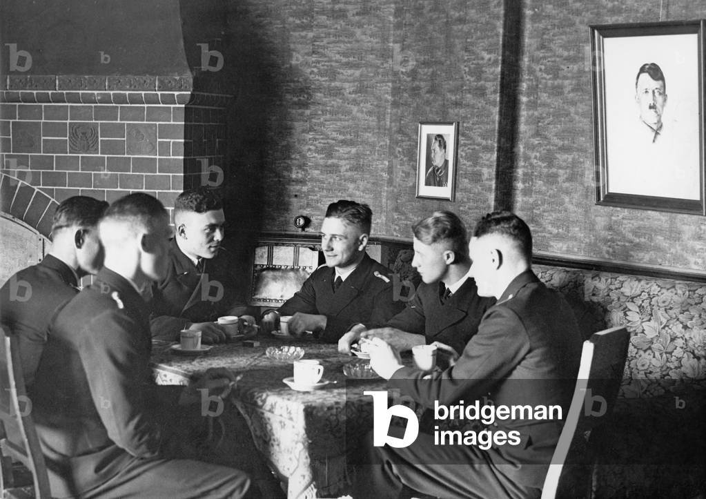 Sailors at the Muerwik Naval school, 1935 (b/w photo)