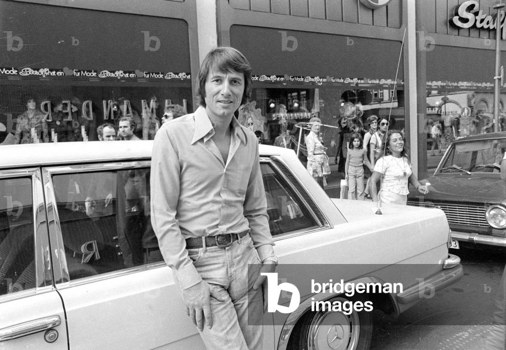 Udo Jürgens in Munich, 1974 (b/w photo)