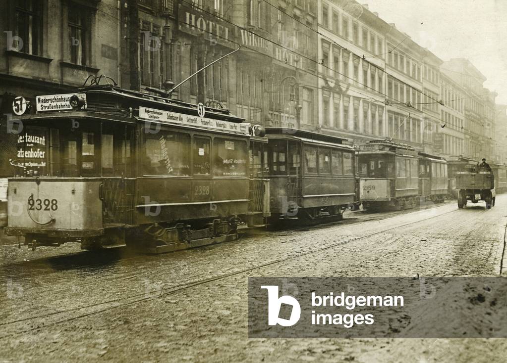 Tram in the Invalidenstrasse in Berlin, 1919