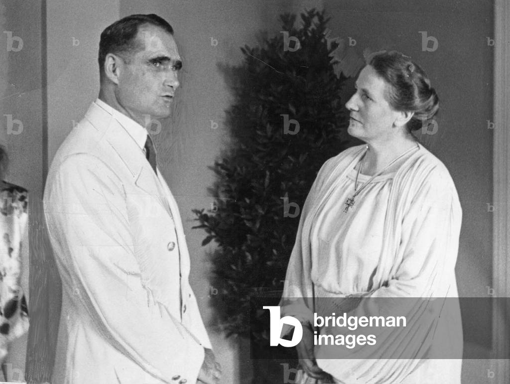 Rudolf Hess and Winfred Wagner at the Bayreuth Festival, 1939 (b/w photo)