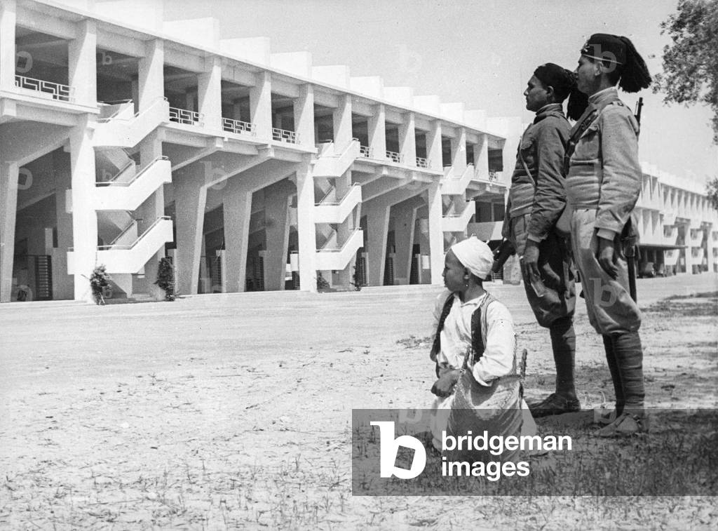 Racetrack in Tripoli in the Italian colonial period, 1935 - 1941 (b/w photo)