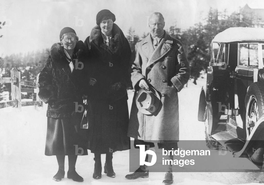 The former German crown prince couple in St. Moritz, 1933