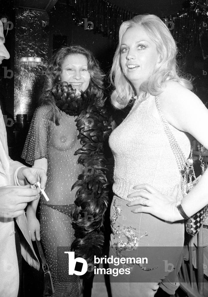 Barbara Valentin at the German Film Ball in Munich, 1974 (b/w photo)