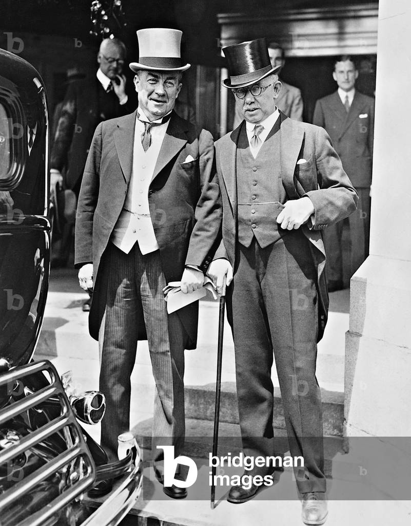 Stanley Baldwin and James Henry Thomas, 1932 (b/w photo)