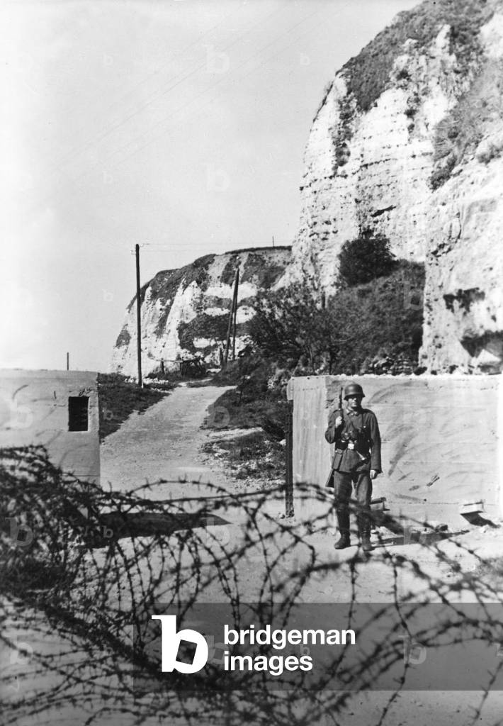 German positions at the Atlantic Wall, 1943 (b/w photo)