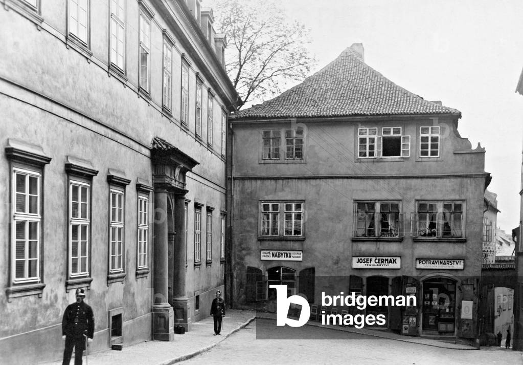 The building of the German Embassy in Prague, 1939 (b/w photo)