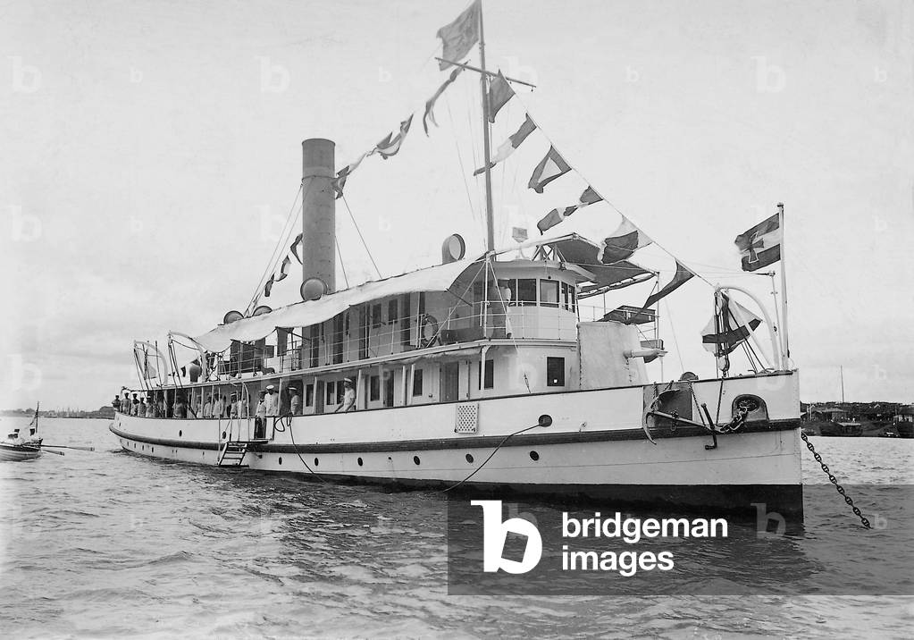German gunboat 'Forward', 1908 (b/w photo)