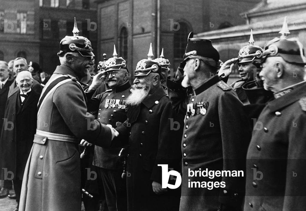 Crown Prince Rupprecht of Bavaria with veterans, 1931 (b/w photo)
