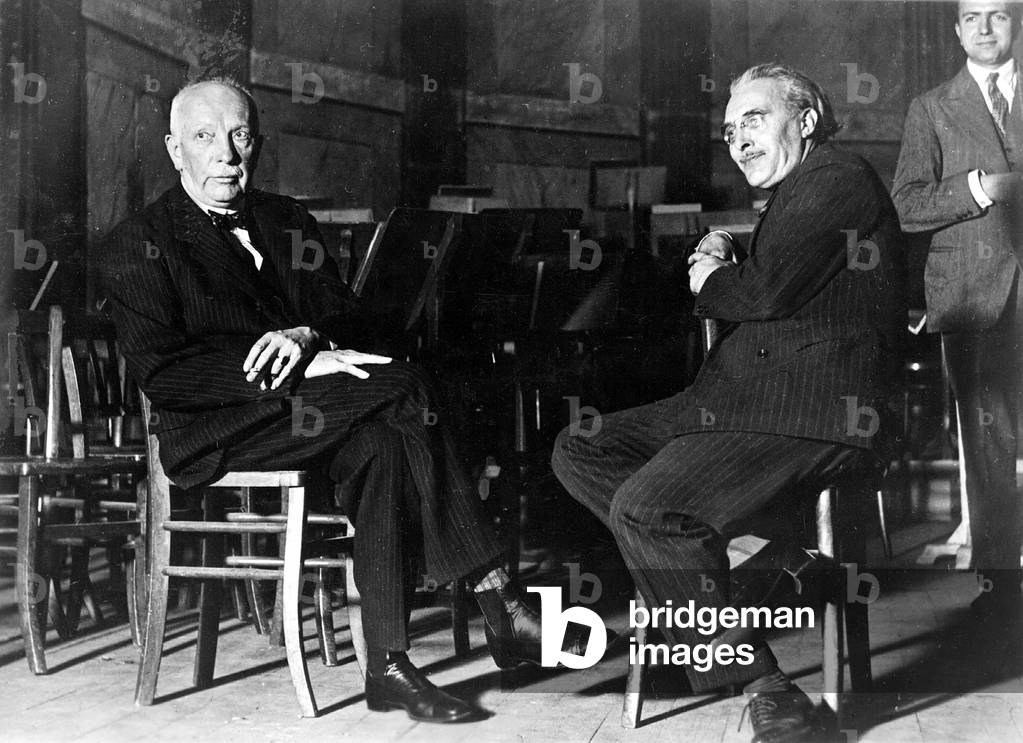 Richard Strauss in Paris, 1930 (b/w photo)