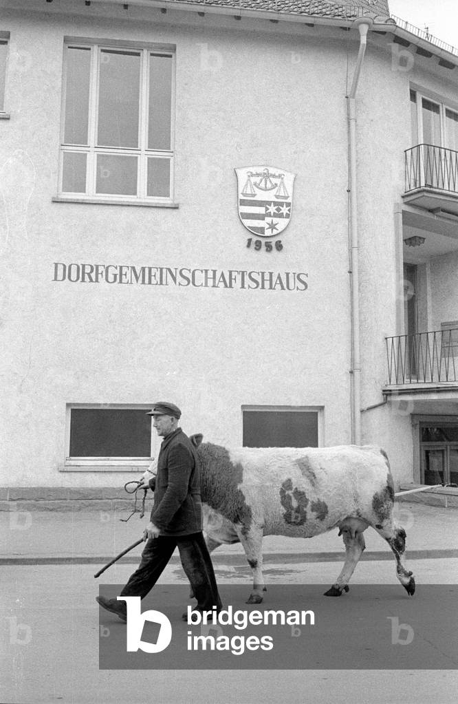 Village Community Center in Rimbach, 1960 (b/w photo)