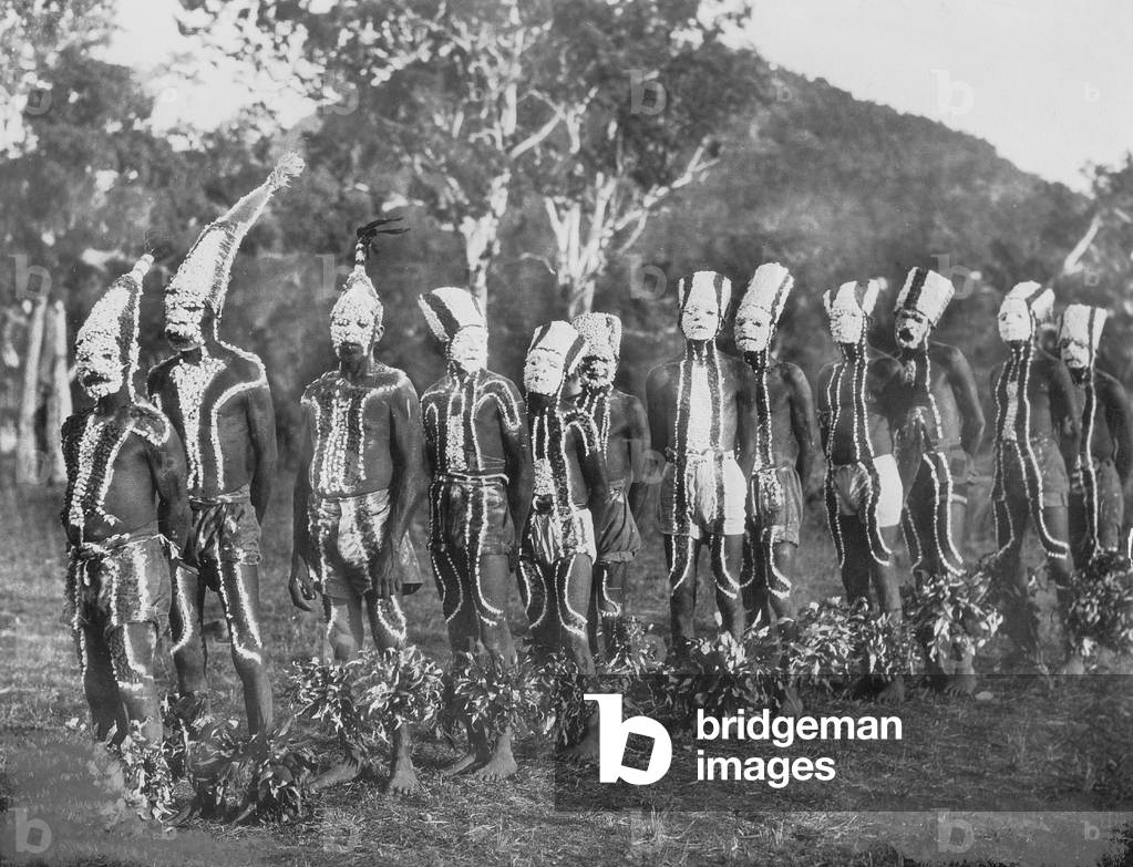 Aborigines in Australia, 1930 (b/w photo)