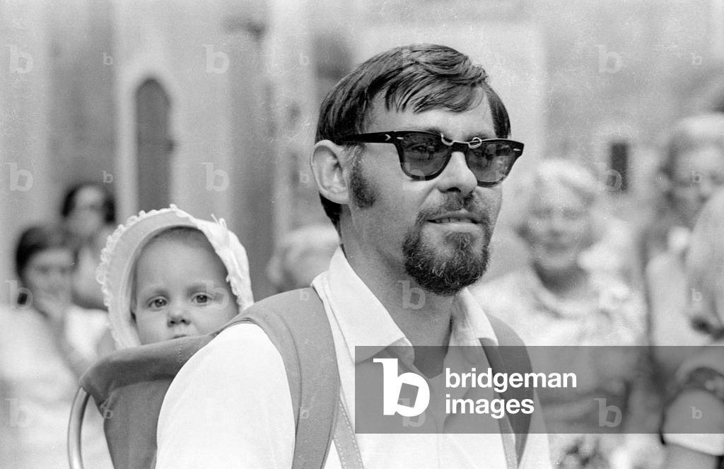 Salzburg at the time of the festival, 1971 (b/w photo)