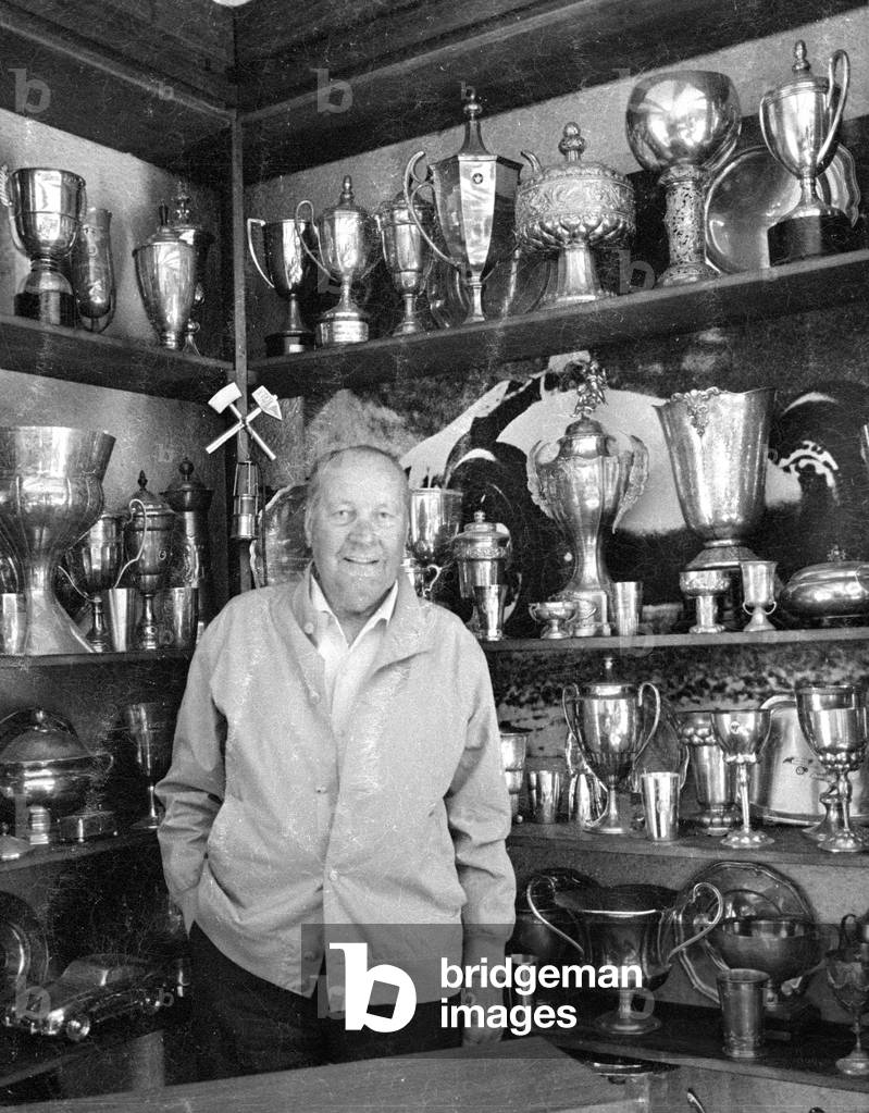 Hans Stuck in Garmisch, 1971 (b/w photo)