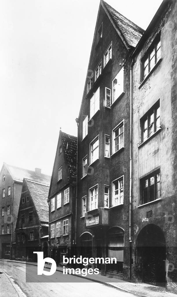 Publishing house in the Pfladerergasse in Augsburg , 1935 (b/w photo)