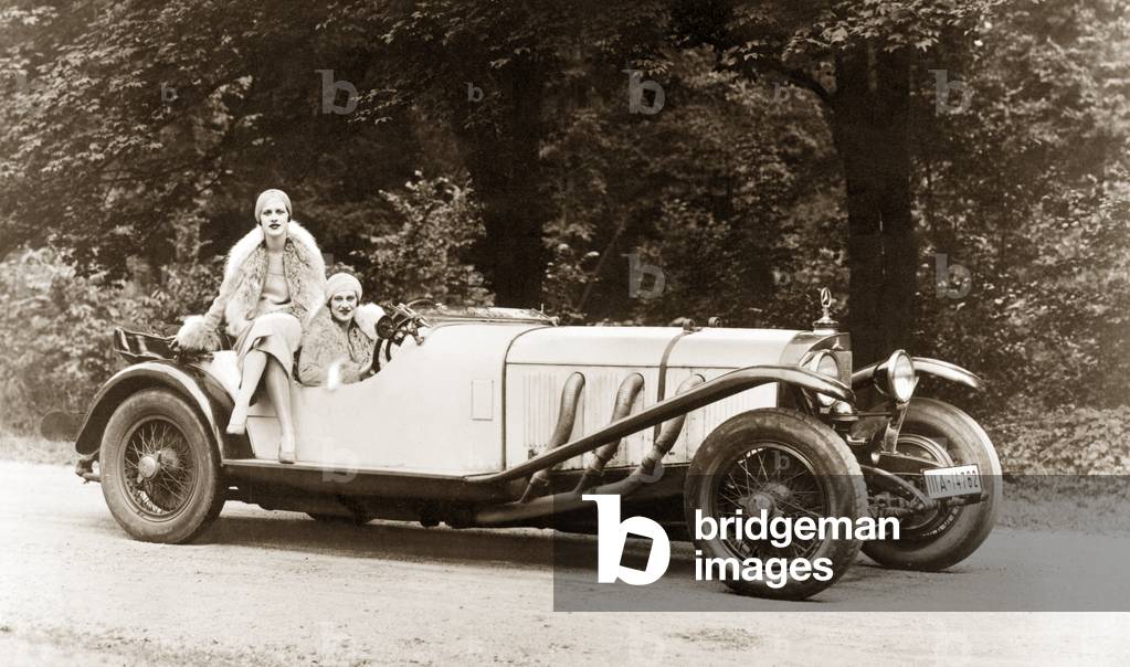 Mercedes-Benz sports car, model 'S', 1928 (b/w photo)