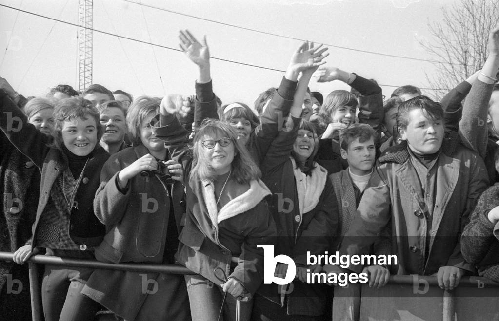Beatlemania in Salzburg, 1965 (b/w photo)